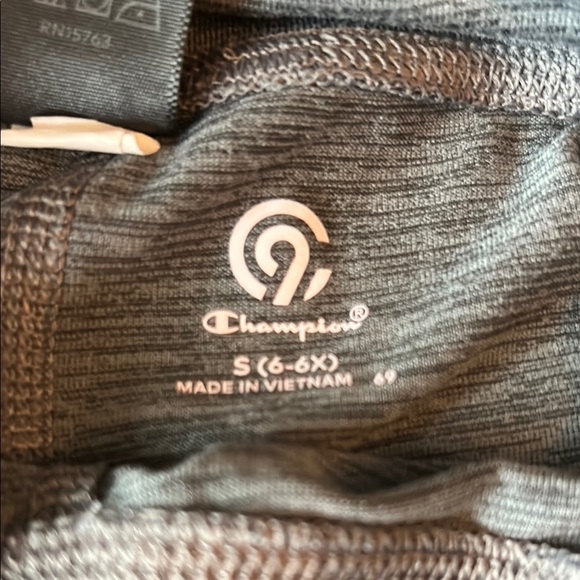 Champion Gray and Blue Leggings Athletic Fit Size 6-6X - Picture 2 of 3
